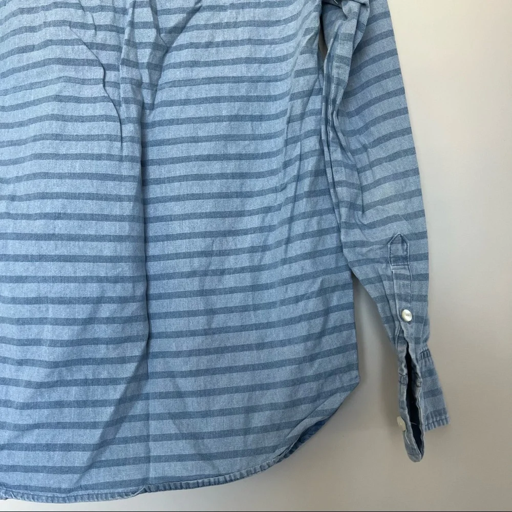 J. Crew Chambray Denim Popover Shirt - Picture 11 of 15